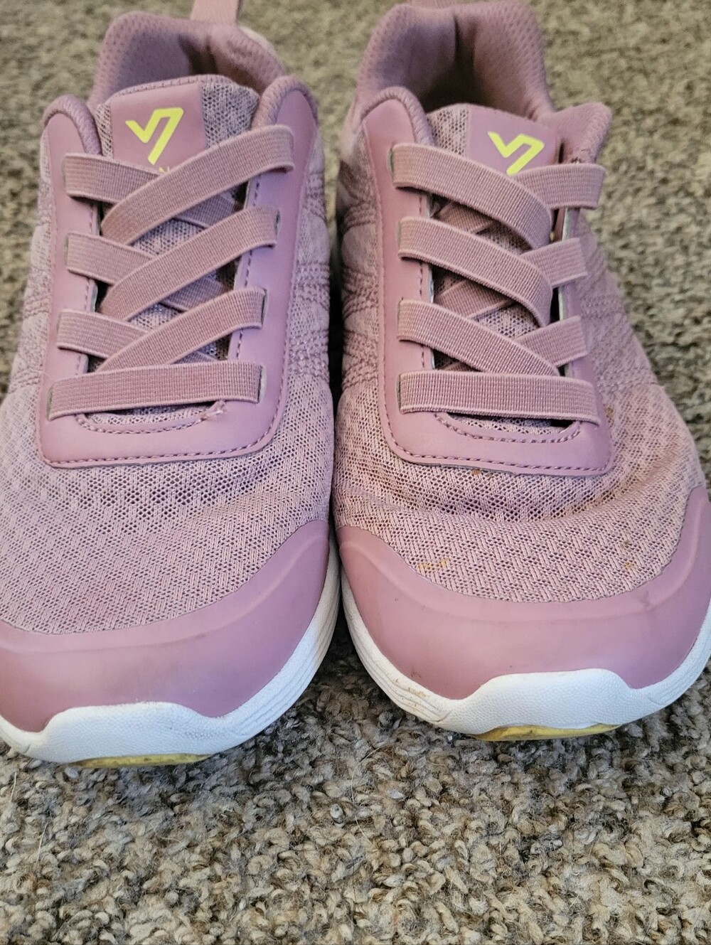 Vionic Light Purple Athletic Sneakers with Lime Logo Size 6.5 Womens